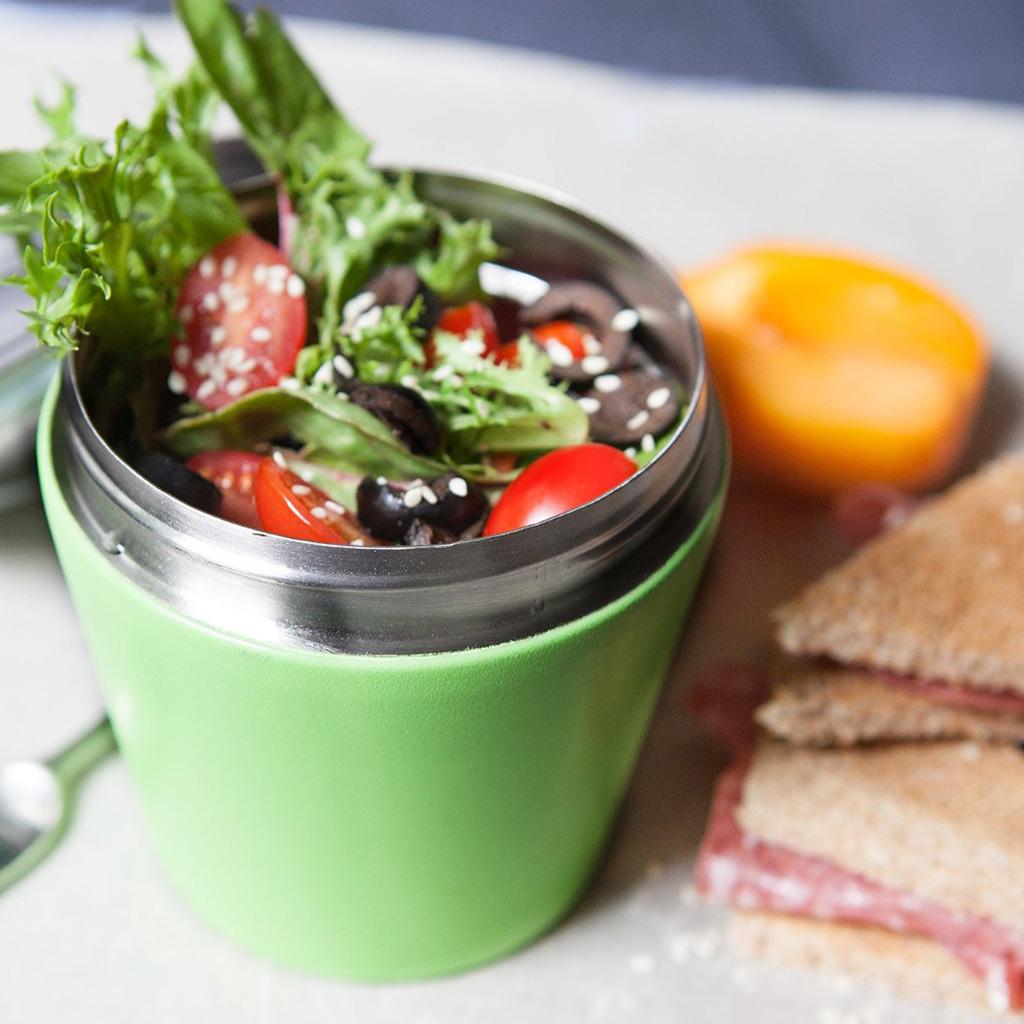 MIRA Lunch, Food Jar, Vacuum Insulated, Stainless Steel, 10oz, Green Kitchen & Dining