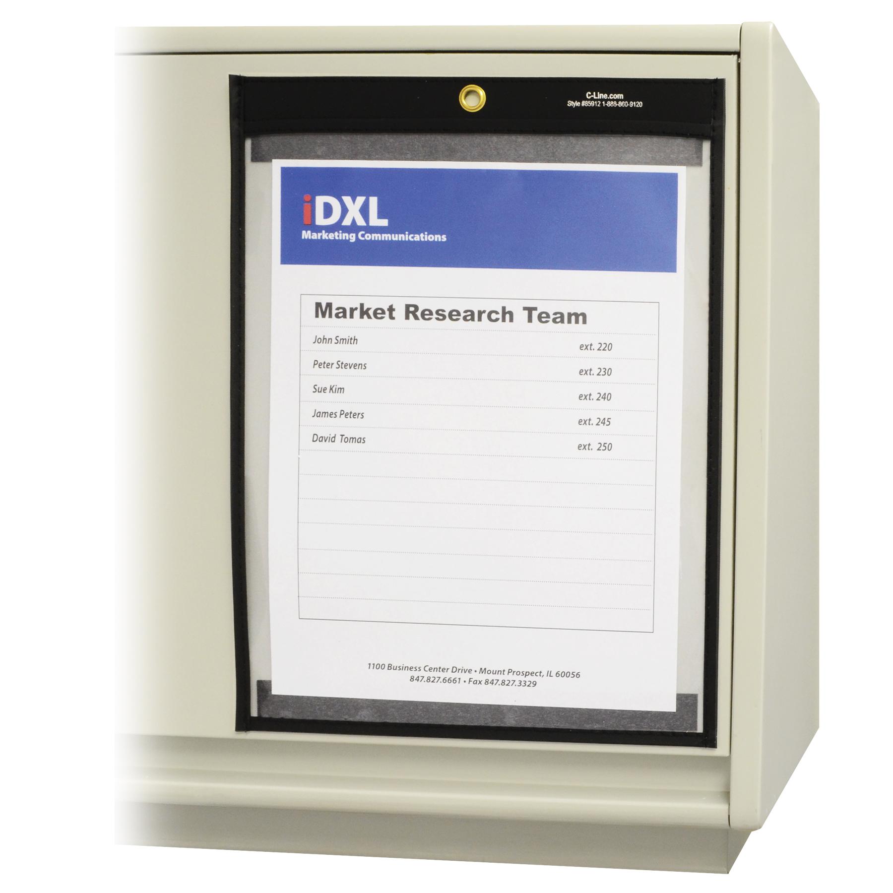 CLine Stitched Shop Ticket Holders, Both Sides Clear, 4 x