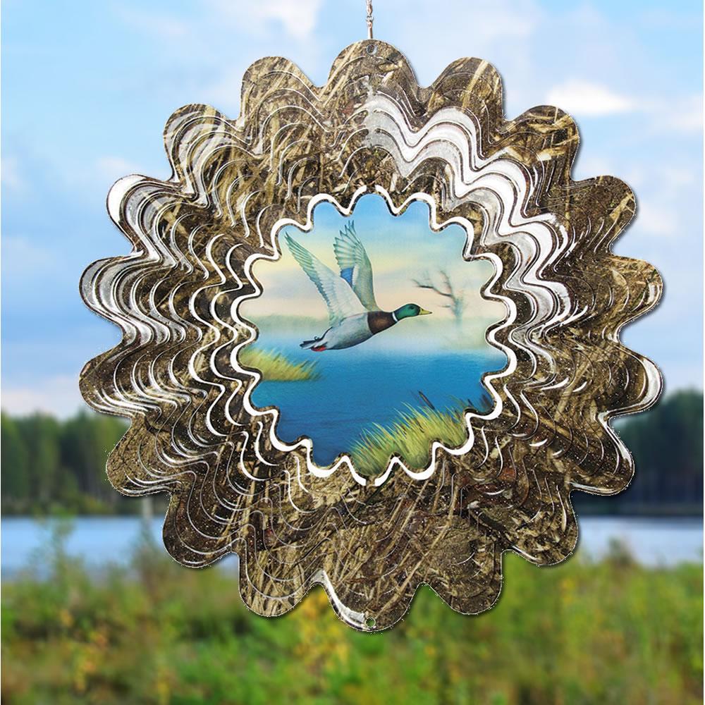 Iron Stop MODA10510 Mossy Oak Wind Spinner, Animated Duck