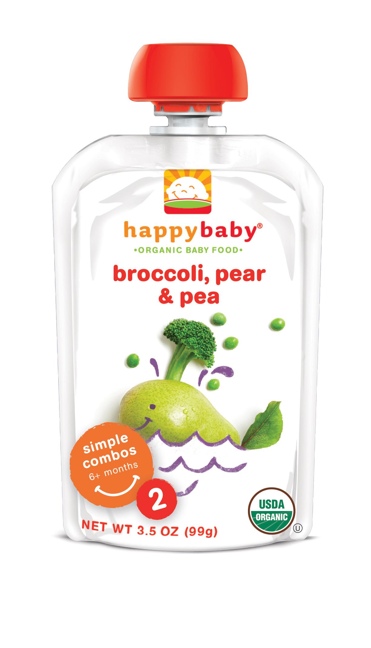 Happy Baby Organic Baby Food 2 Simple Combos, Broccoli