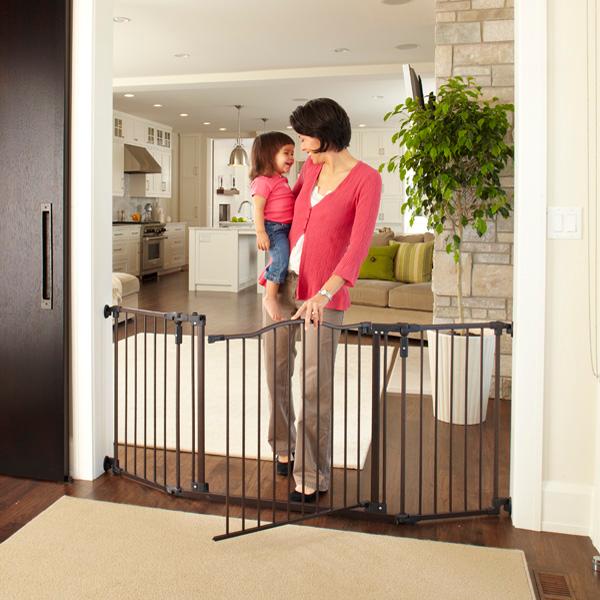 North States Supergate Deluxe Décor Metal Gate, Matte Bronze Indoor Safety Gates