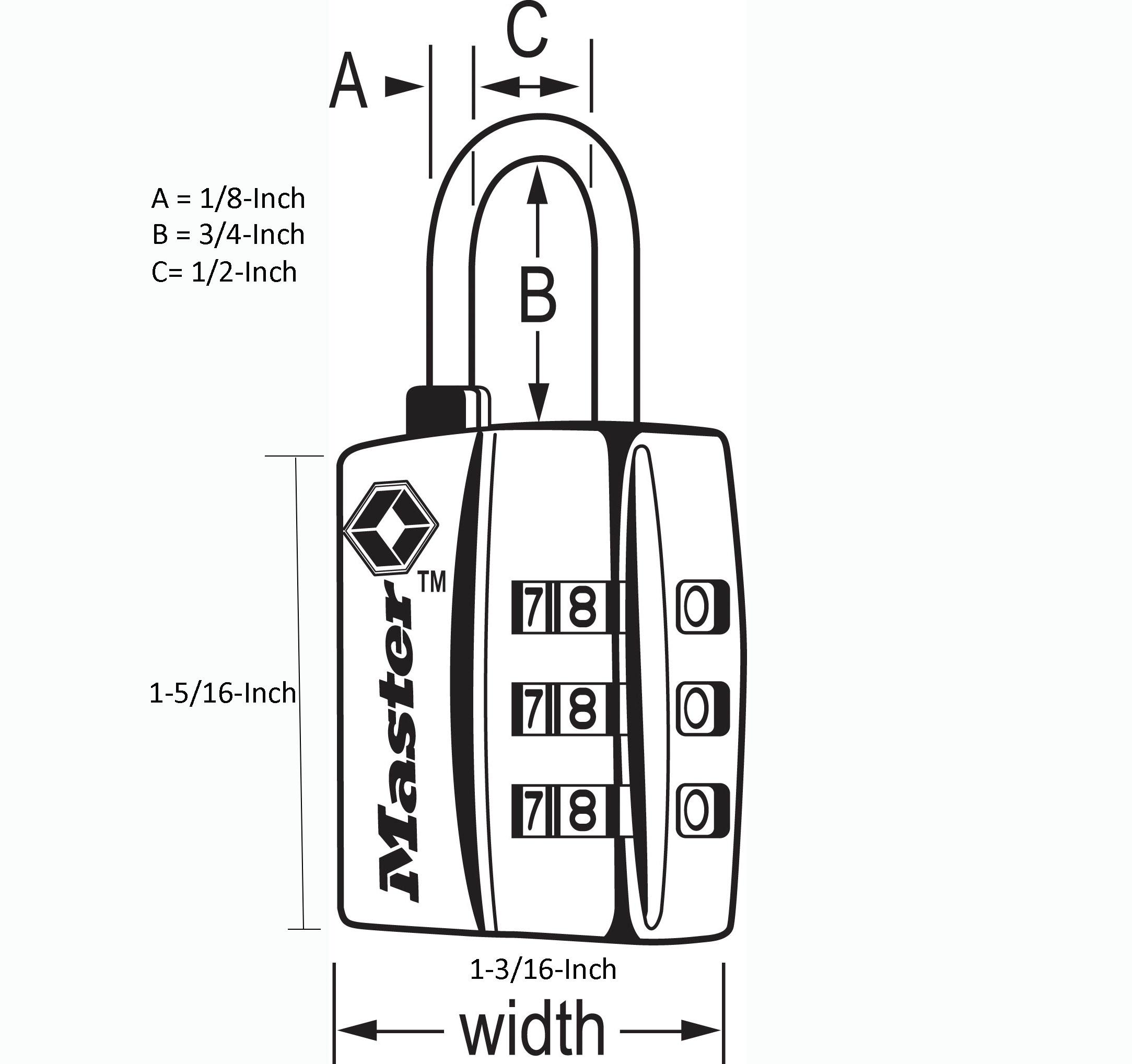 Master Lock 4680DNKL TSAAccepted SetYourOwn Combination Lock, Nickel