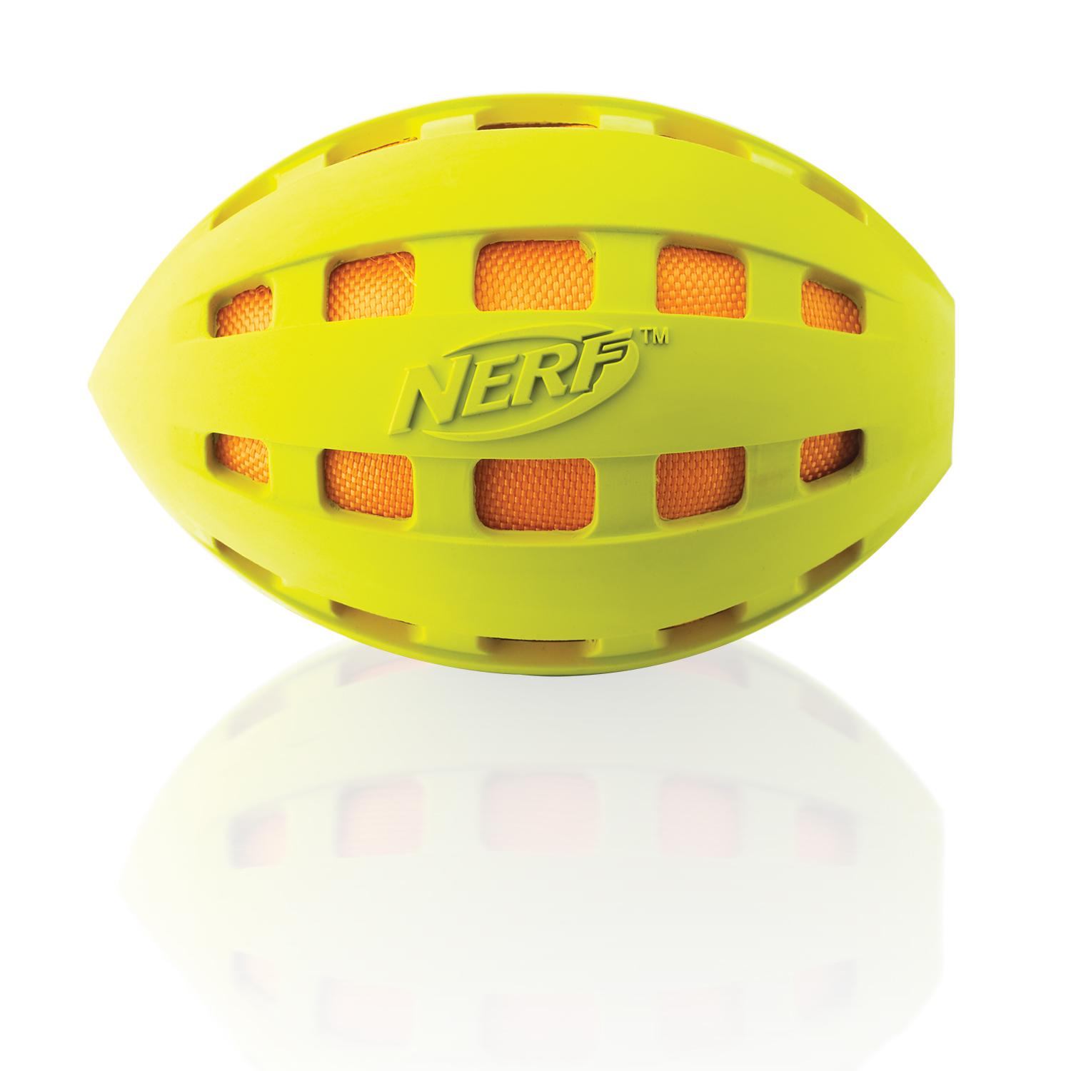 Nerf Dog Crunchable Football, 6Inch, Green Pet Supplies