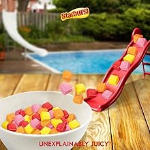 Unexplainably Juicy Starburst Minis by the pool.