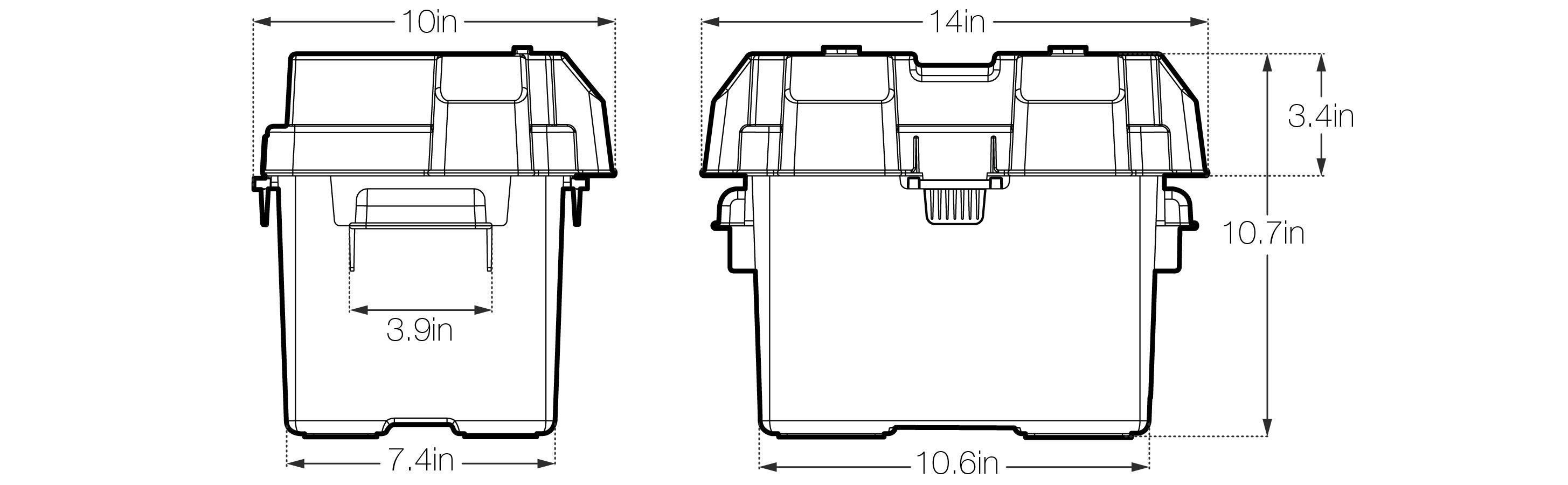 NOCO HM300BKS Group 24 SnapTop Battery Box for Automotive