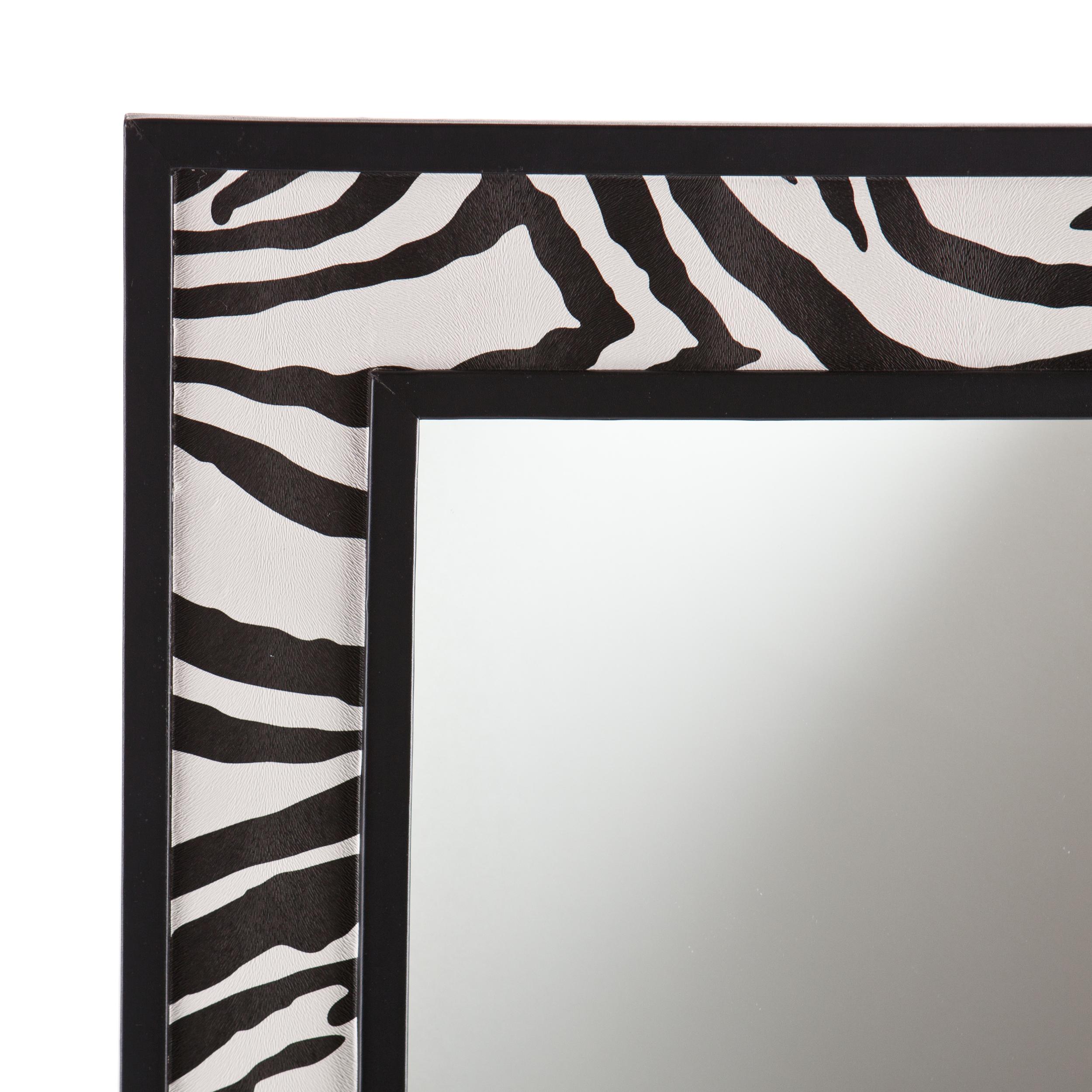 SEI Boswell Zebra Animal Print Decorative Mirror Wall