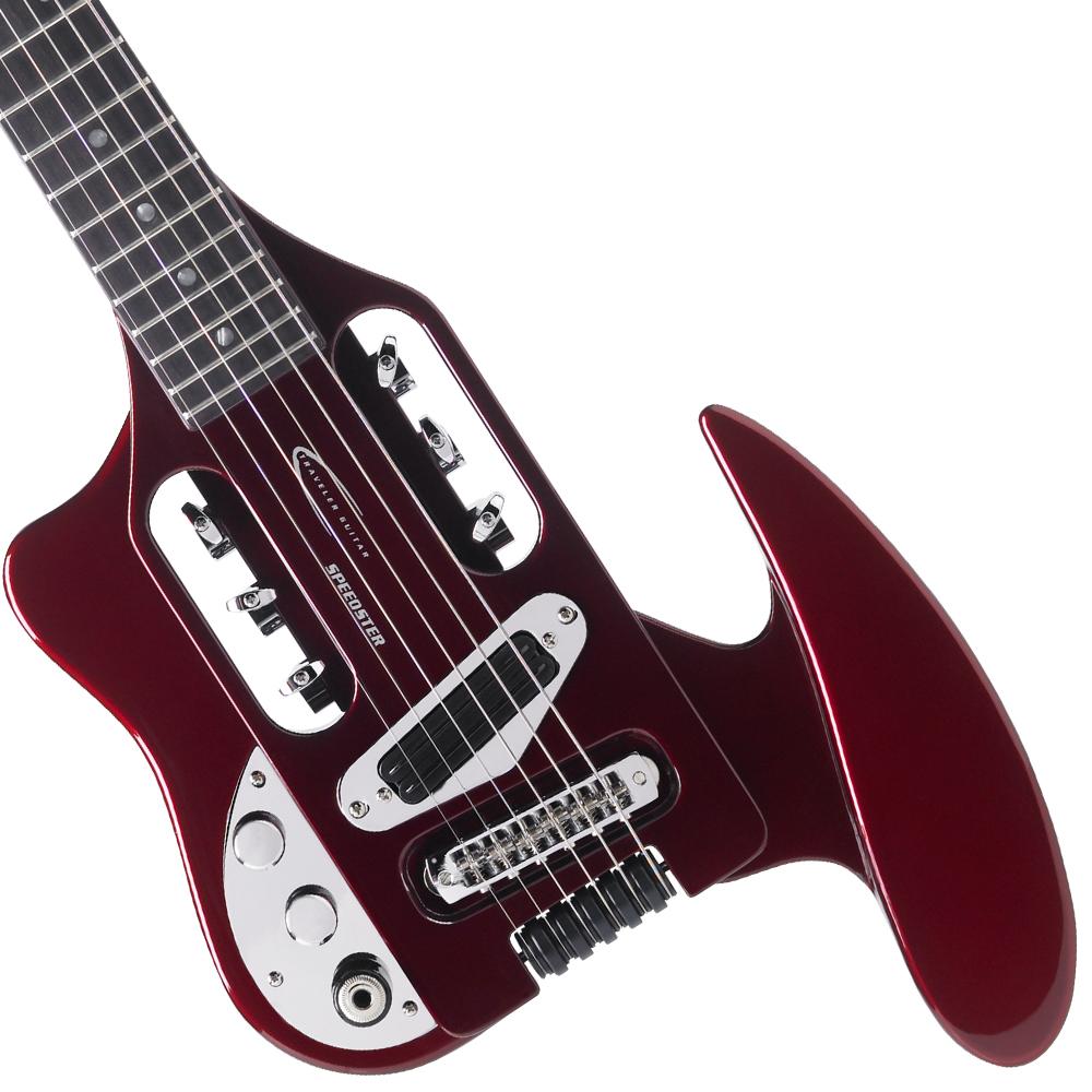 Traveler Guitar Speedster Electric Travel Guitar, Red, Left