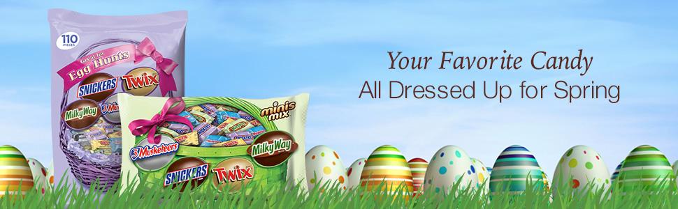MARS Brand assorted mini chocolate bars are the Easter candy for eggs.
