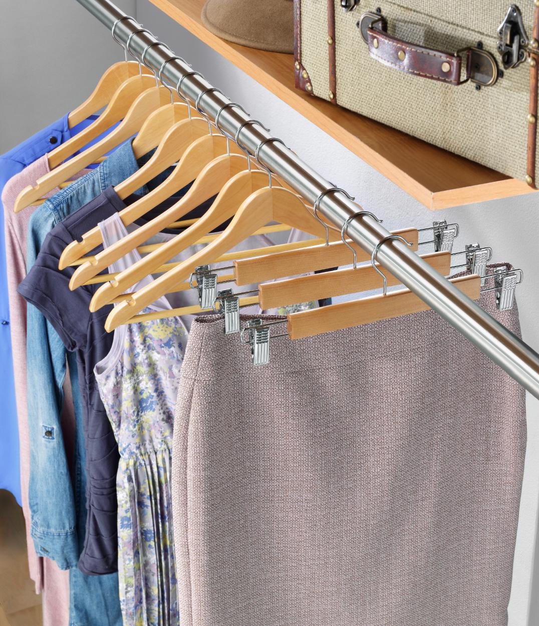 Whitmor 602671516 Natural Wood Collection Suit Hangers