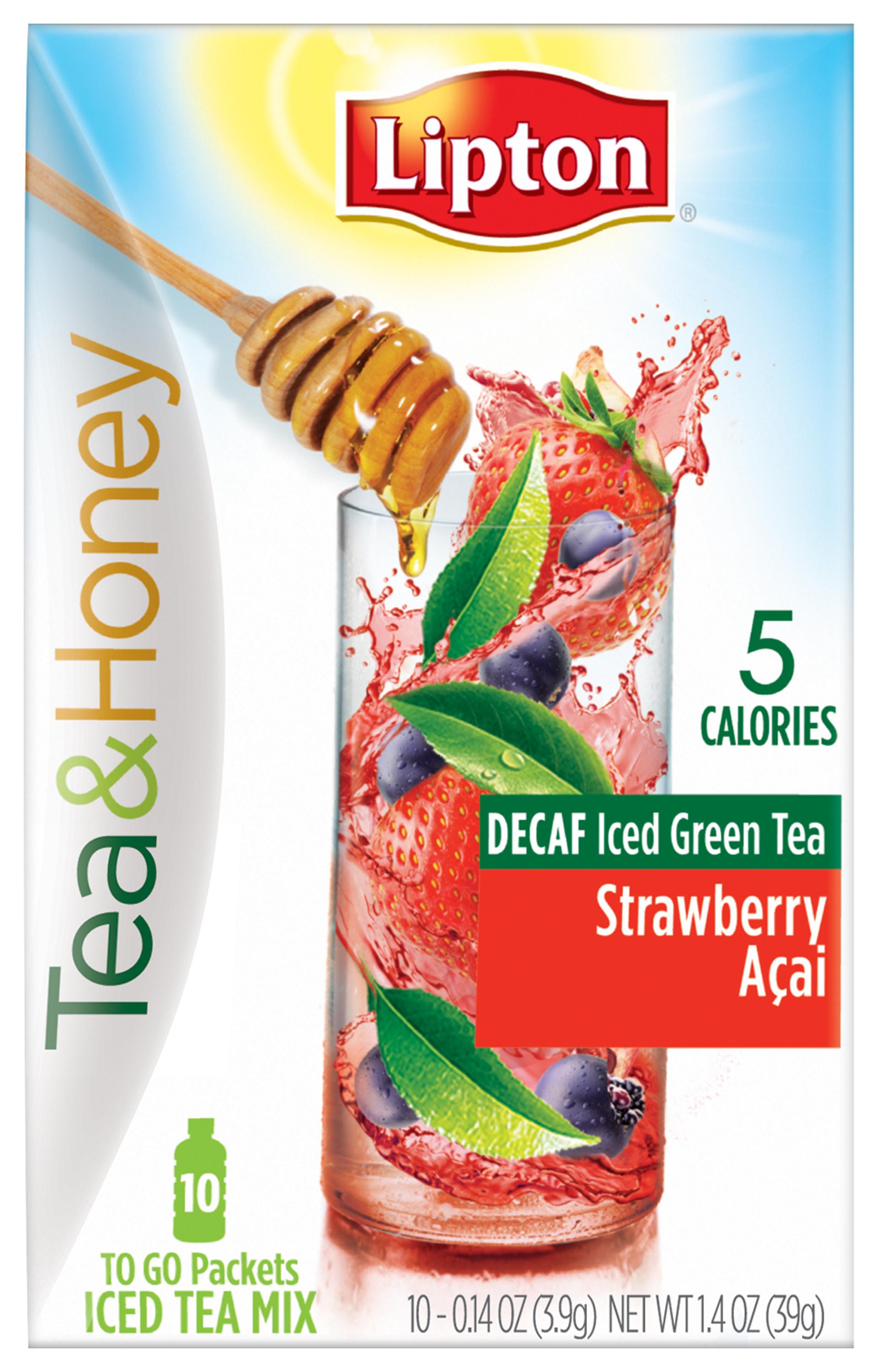 Lipton Tea and Honey Decaf Iced Green Tea To Go Packets