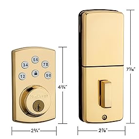 Kwikset 907 Powerbolt 2.0 Electronic Deadbolt featuring SmartKey in