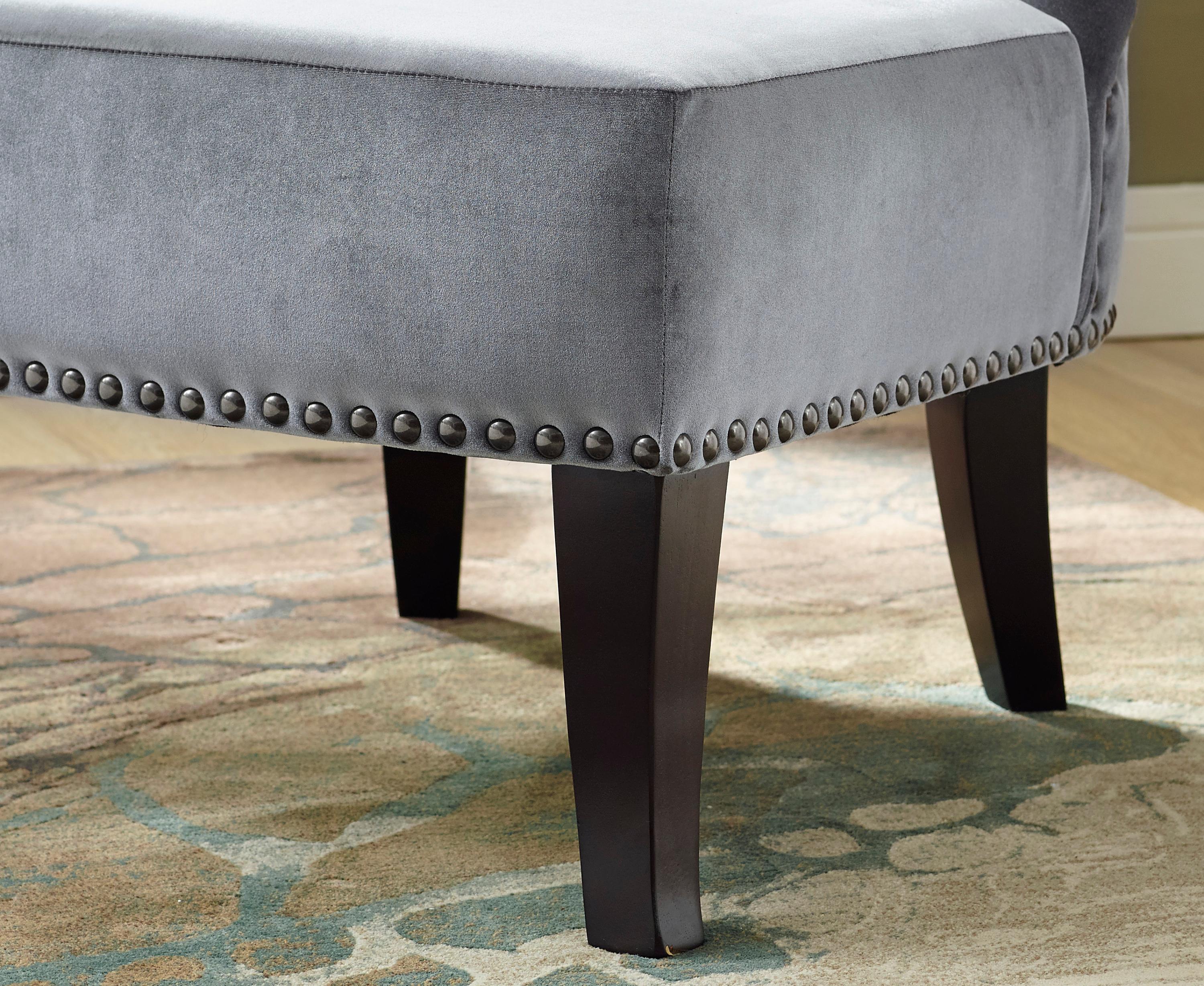 Simpli Home Kitchener Tufted Accent Chair, Grey Kitchen