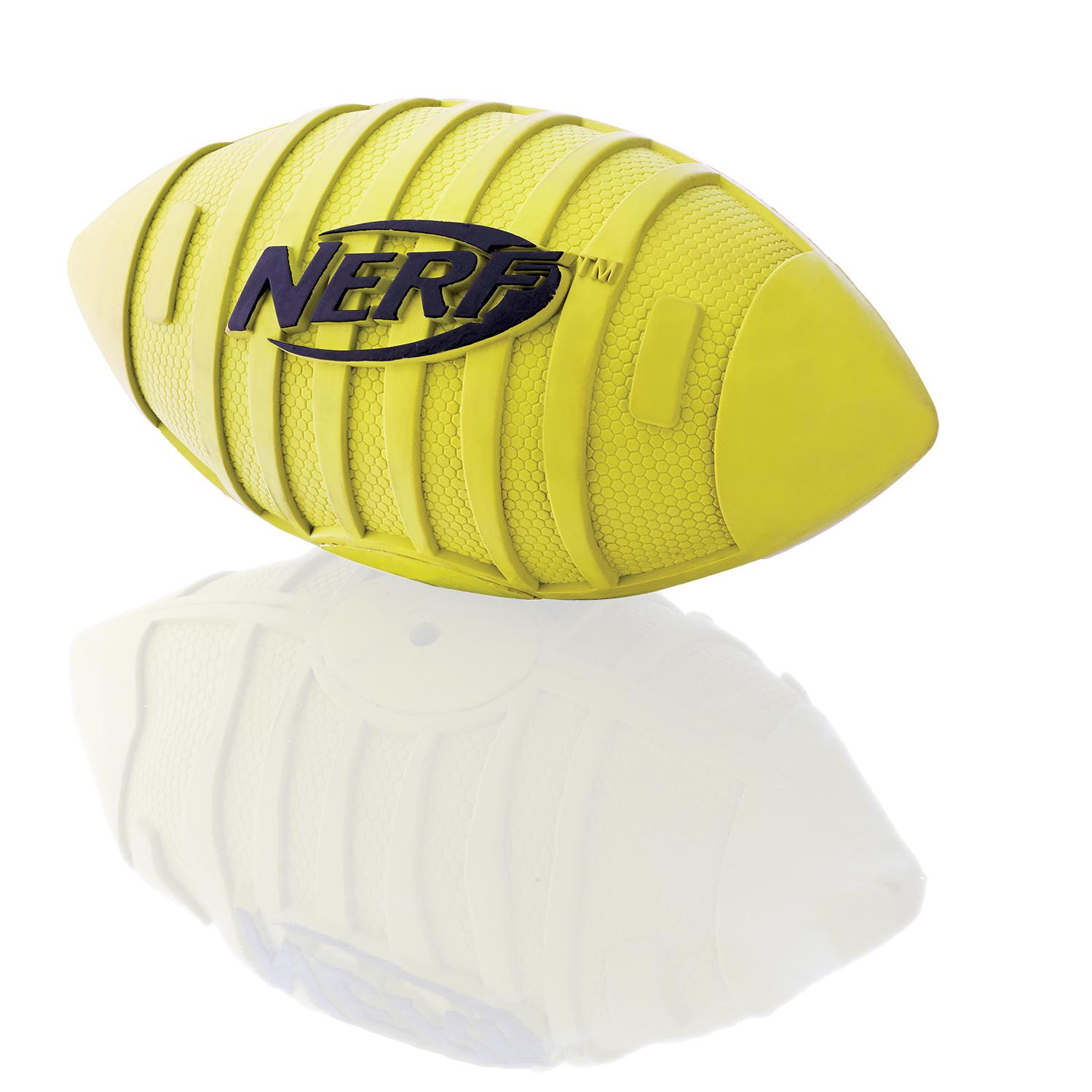 NERF DOG 7 inch Squeaker Football Green