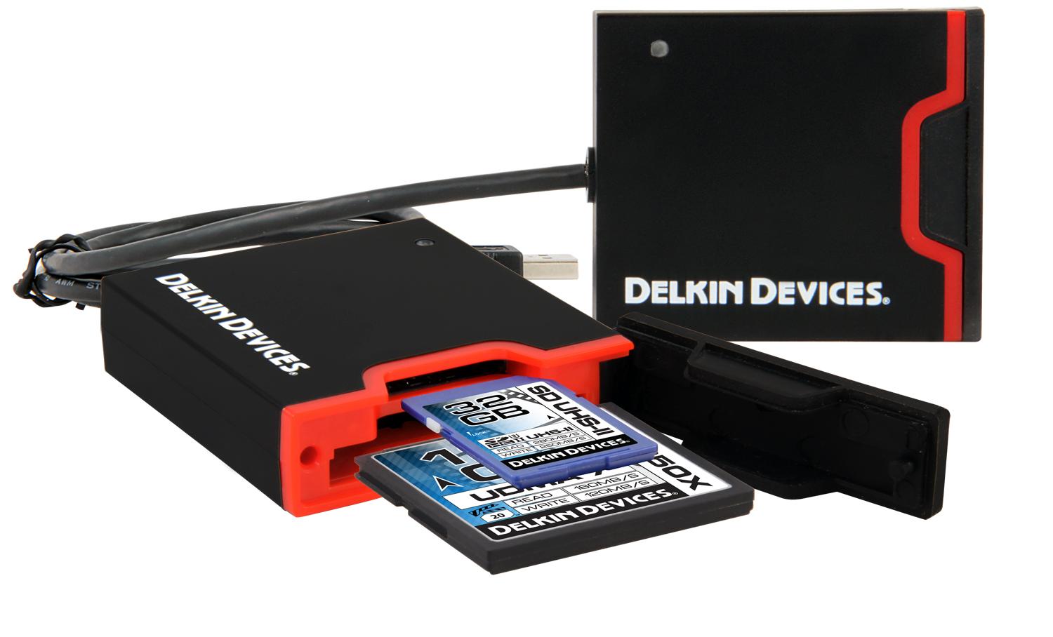 Delkin USB 3.0 Dual Slot SD UHSII and CF Memory Card