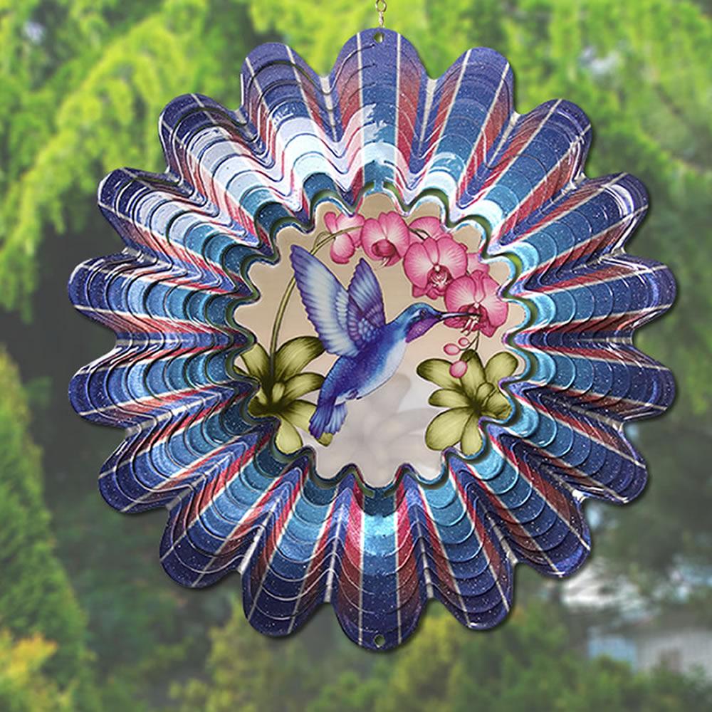 Iron Stop DASEP25010 Animated Sepia Hummingbird Wind