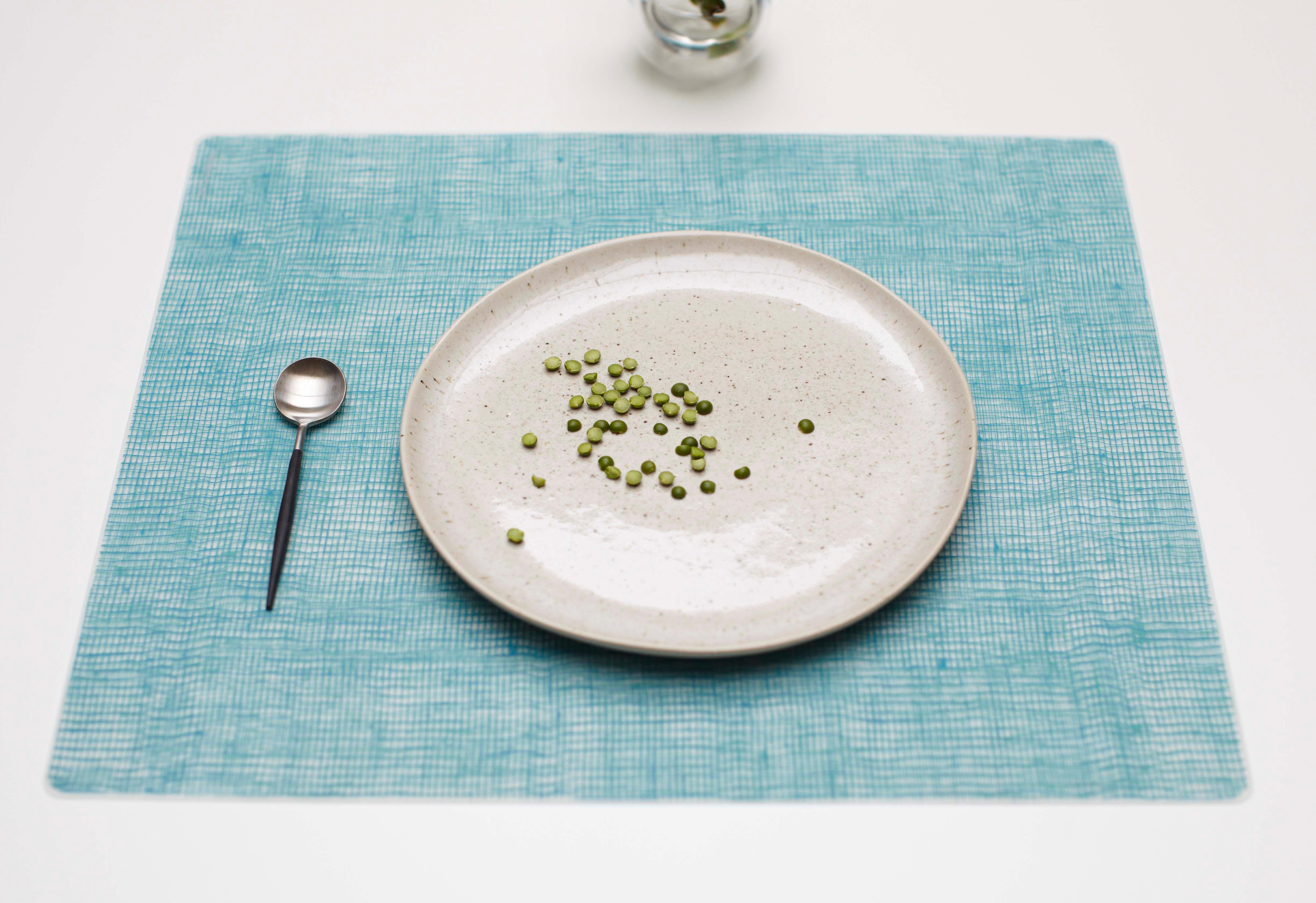 Moderntwist Silicone Placemat, Linen, Seafoam Blue Place Mats Posters & Prints