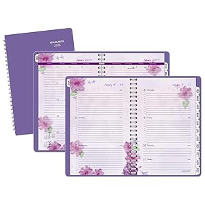 AT-A-GLANCE, Beautiful Day Weekly/Monthly Planners, weekly/monthly planner, planner book, floral pla