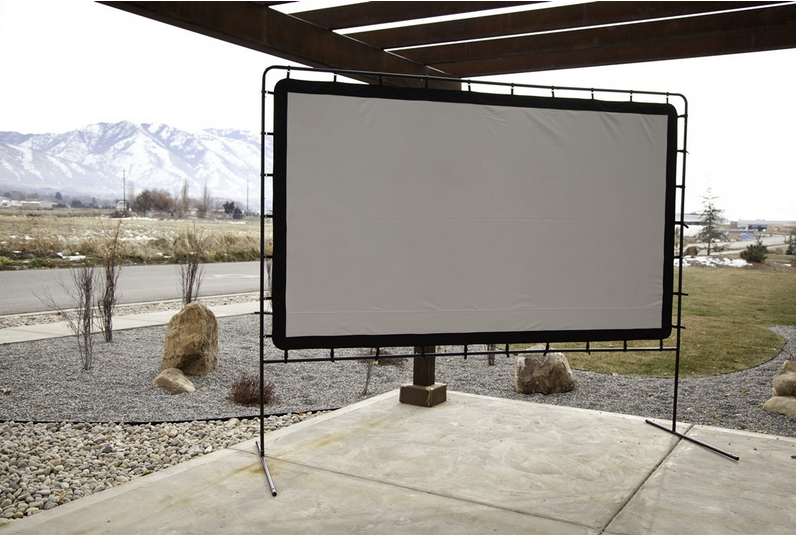 Camp Chef OS144 Indoor/Outdoor Movie Screen, White Patio