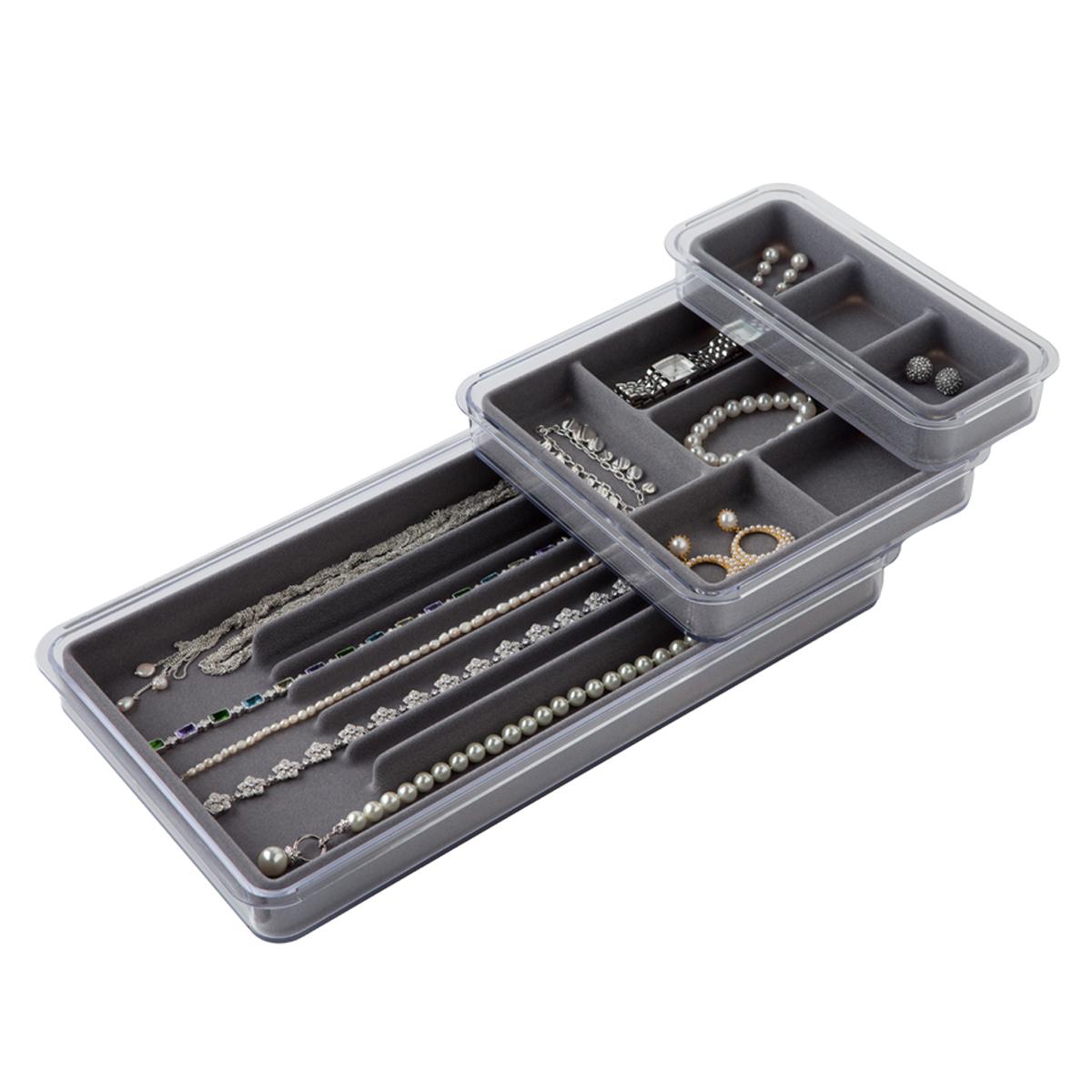 Neatnix Jewelry Stax Organizer, Pearl Grey