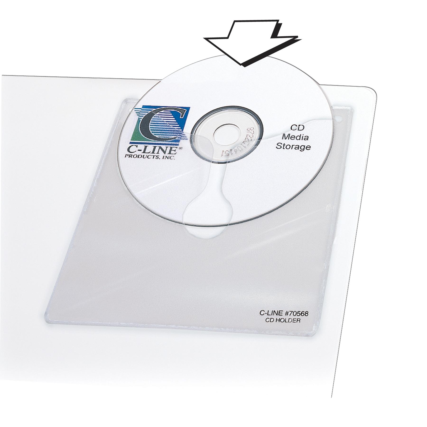 CLine CD Jewel Case Holder Binder Pages, Clear