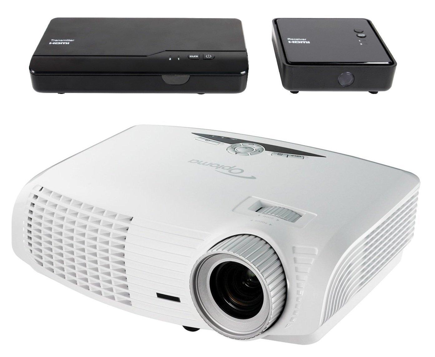 Optoma HD25LVWHD 1080p 3D DLP Home Theater Projector Bundle with Wireless HDMI