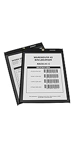 Stitched Shop Ticket Holders with Black Pressboard Back