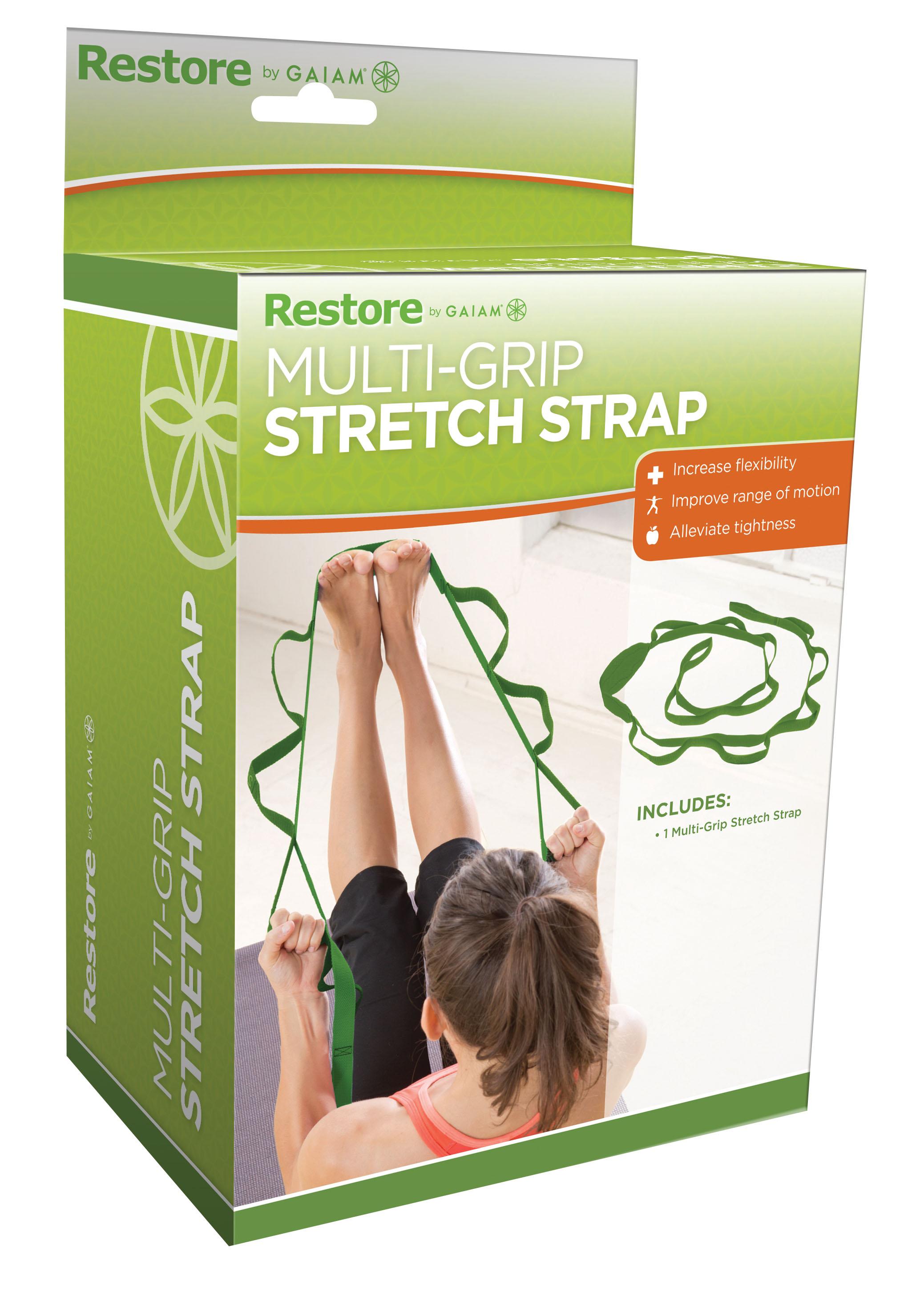 Gaiam Restore MultiGrip Stretch Strap Yoga Straps Sports & Outdoors