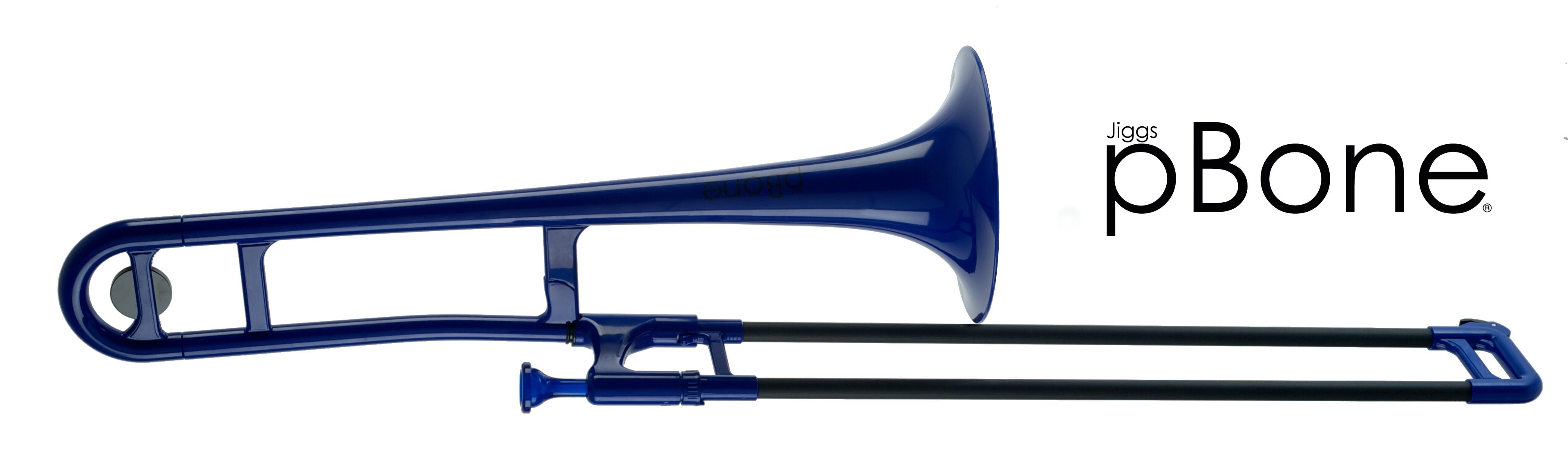 pBone PBONE1B Jiggs Plastic Trombone, Blue Musical Instruments