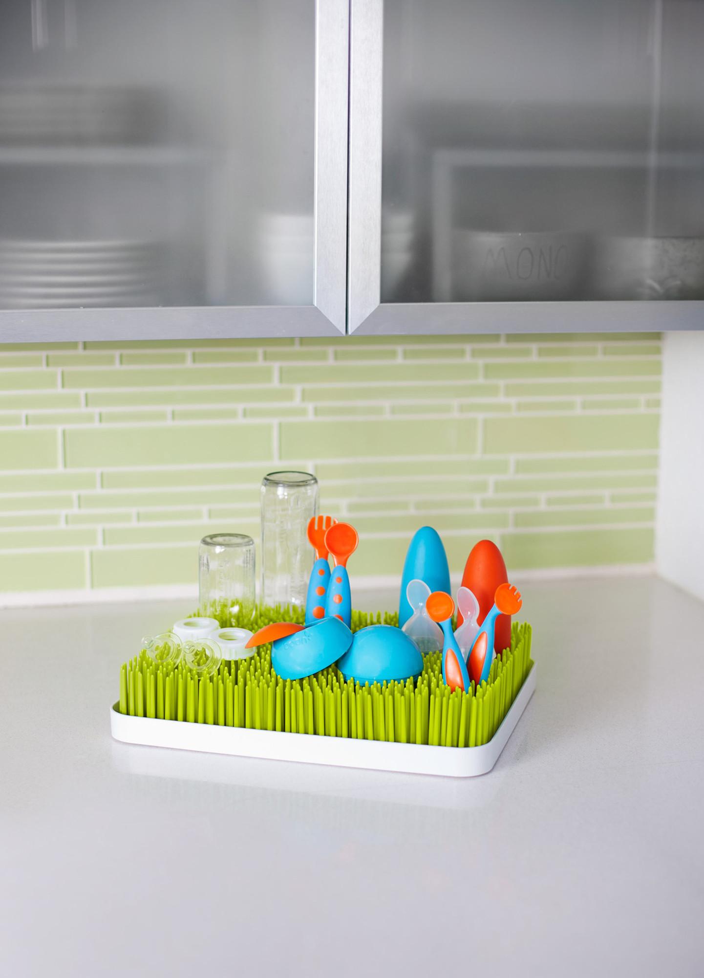 Boon Lawn Countertop Drying Rack Green Baby Bottle