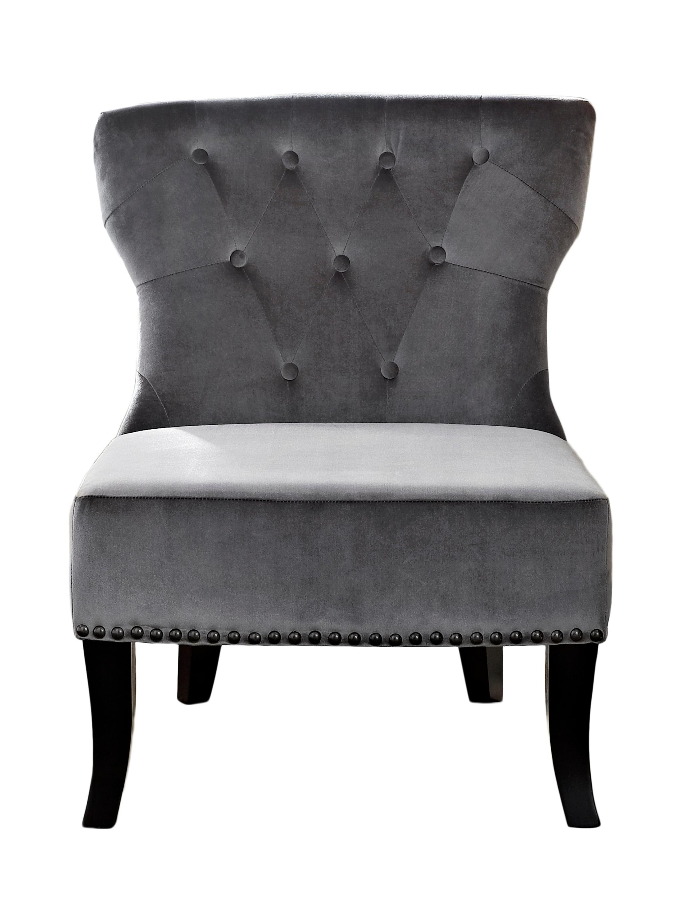 Simpli Home Kitchener Tufted Accent Chair, Grey Kitchen
