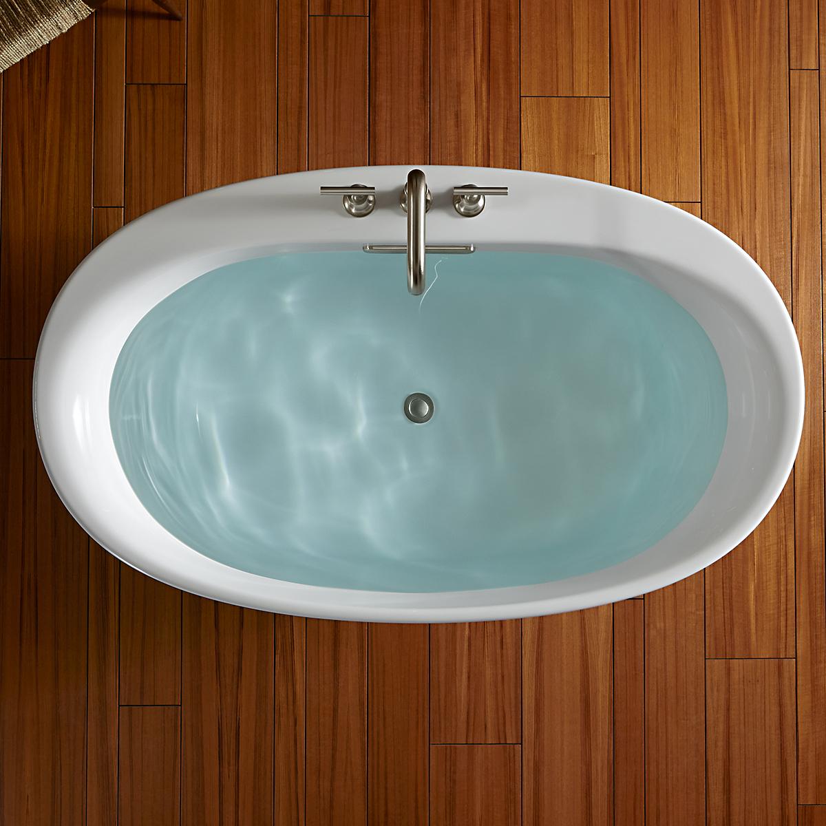 KOHLER K5702G96 Underscore Oval Freestanding Bubble Massage Air Bath