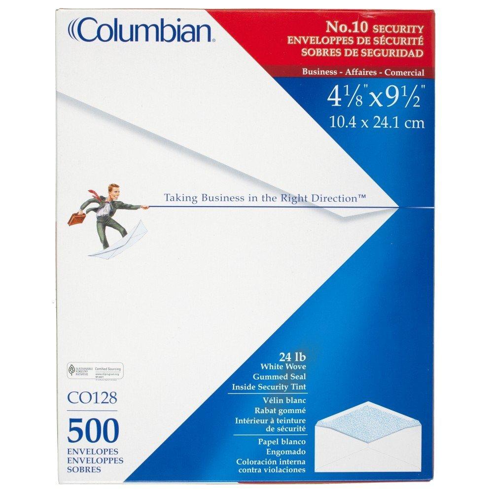 Columbian 10 Security Tinted Envelopes, 41/8 x 91/2