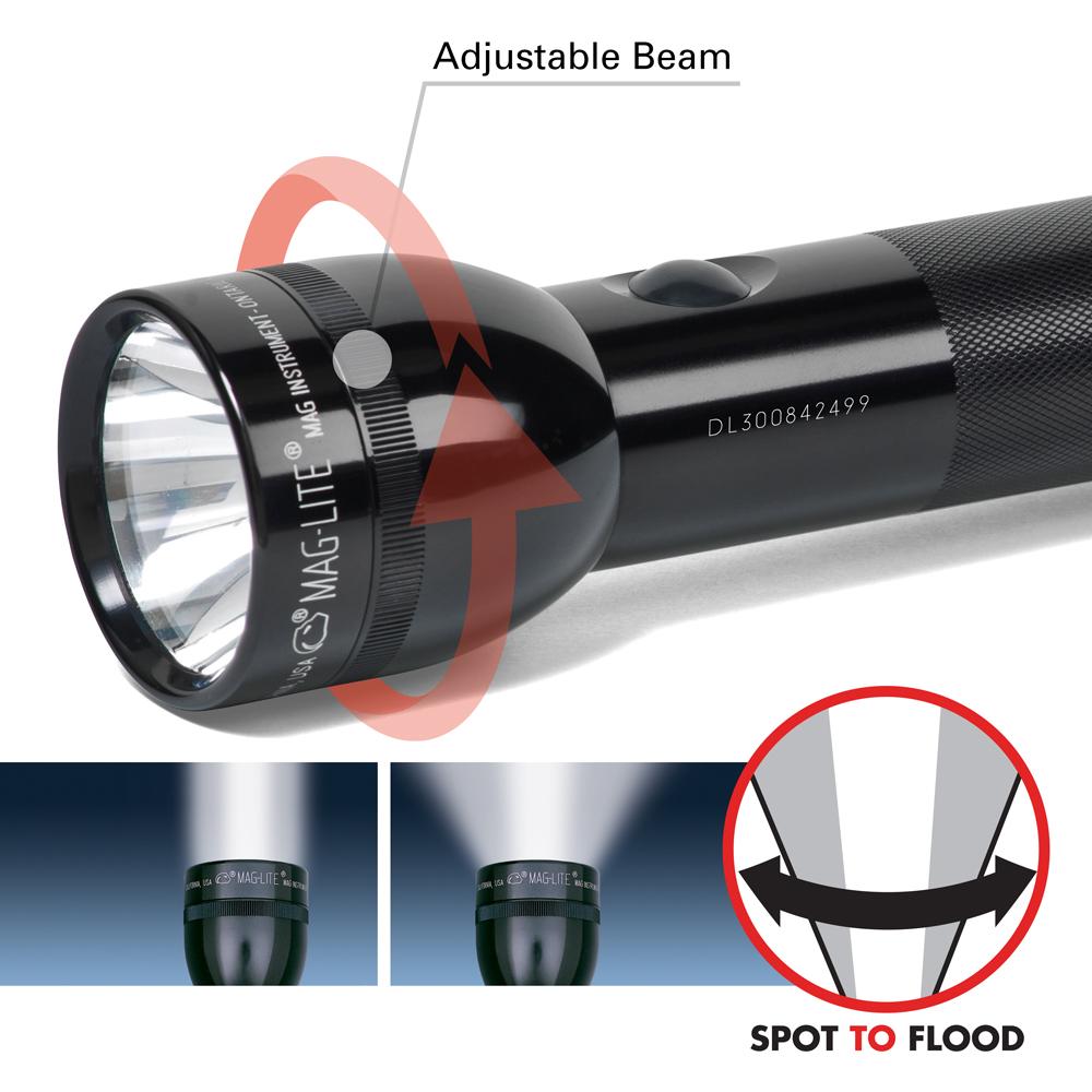 MagLite HeavyDuty Incandescent 4Cell D Flashlight, Black Basic