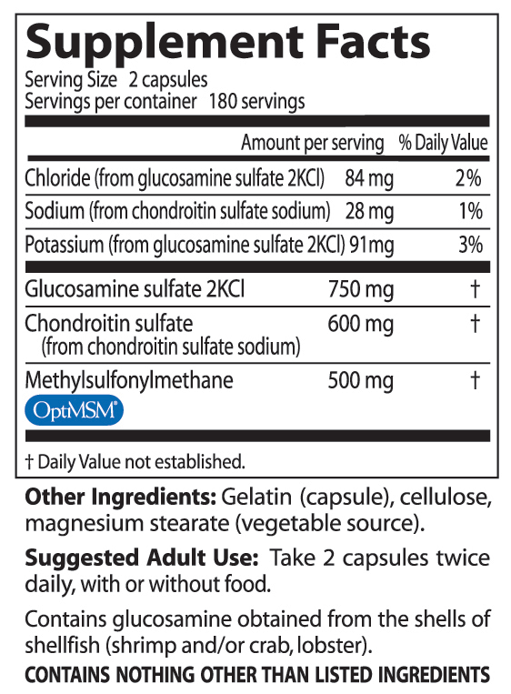 Doctor's Best Glucosamine/Chondroitin/MSM Capsules, 360