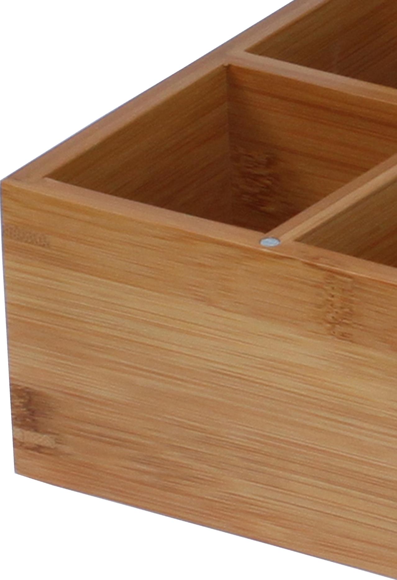 Oceanstar Bamboo Tea Box, Natural Tea Storage Chests