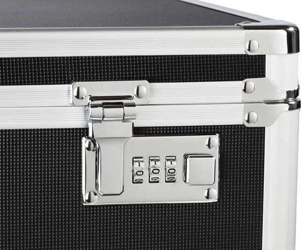 Vaultz Locking Storage Chest, 19 x 6.5 x 13.5 Inches, Blue