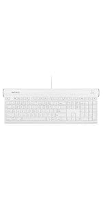 Macally USB 2.0 Slim Keyboard with Shortcut Function Keys (iceKey2)