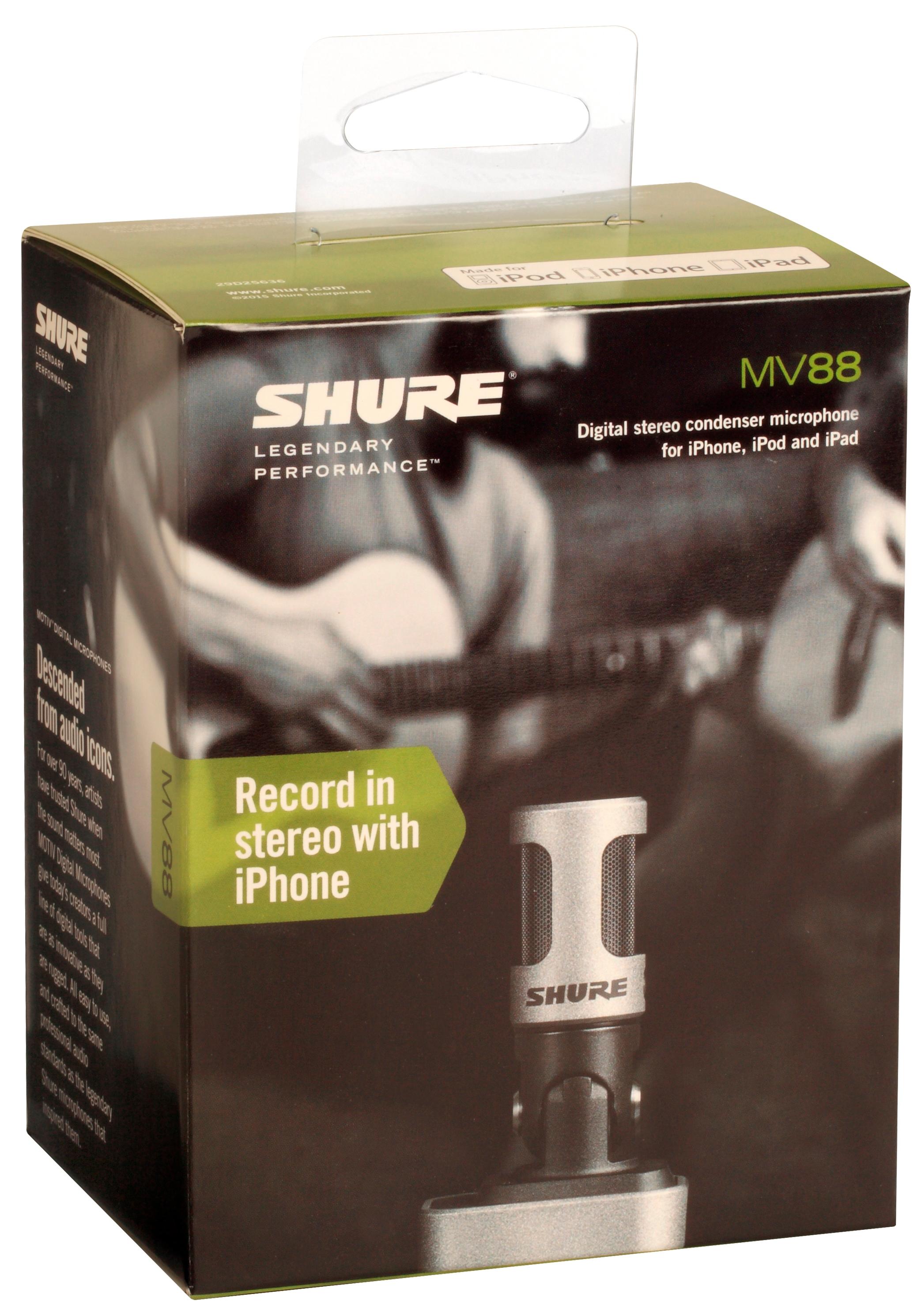 Shure MV88 iOS Digital Stereo Condenser Microphone Musical