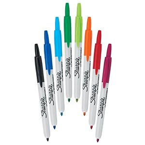 Sharpie Markers come in a variety of colors and tip sizes.