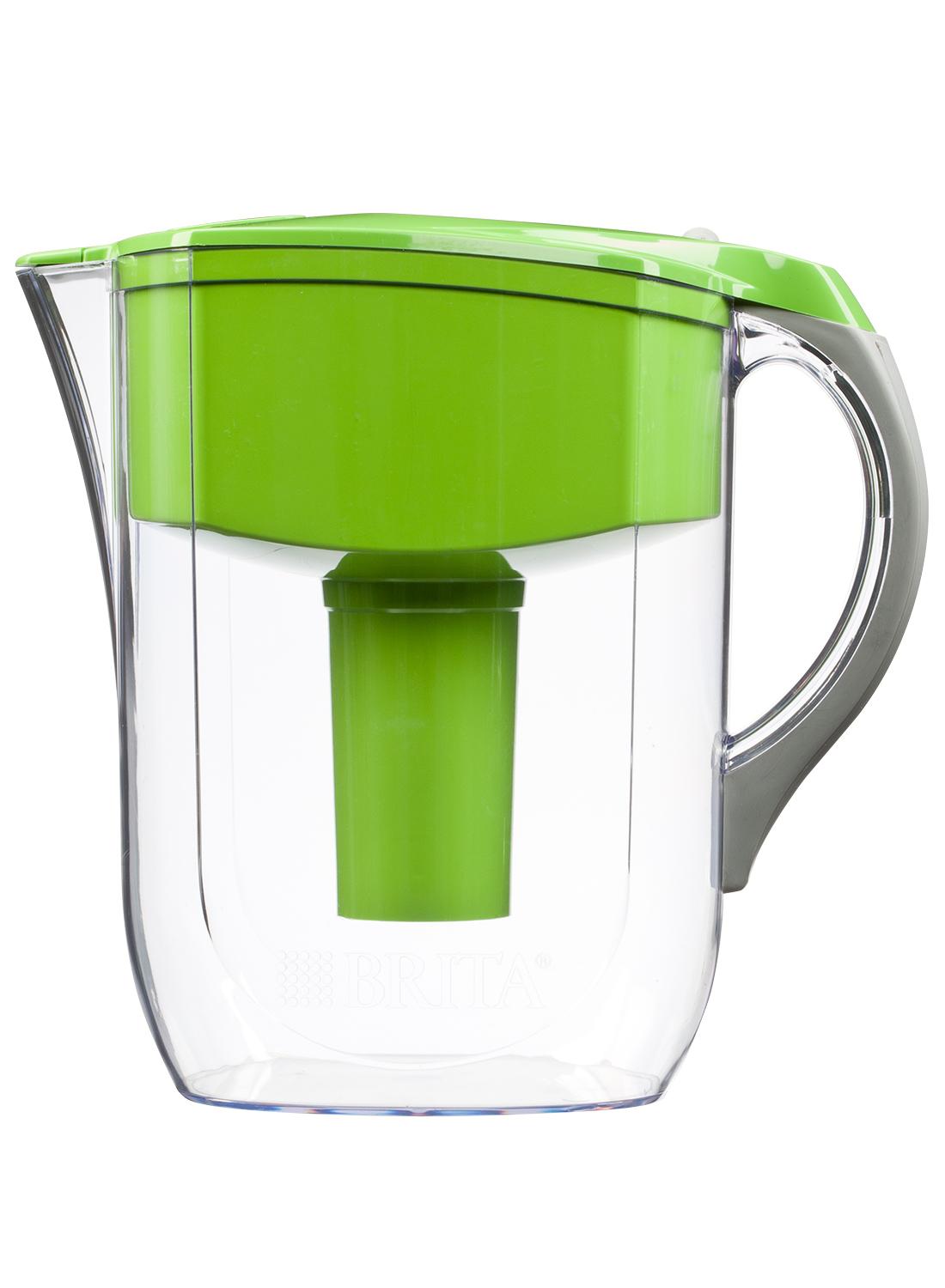 Brita Grand Water Filter Pitcher, Green, 10 Cup Kitchen