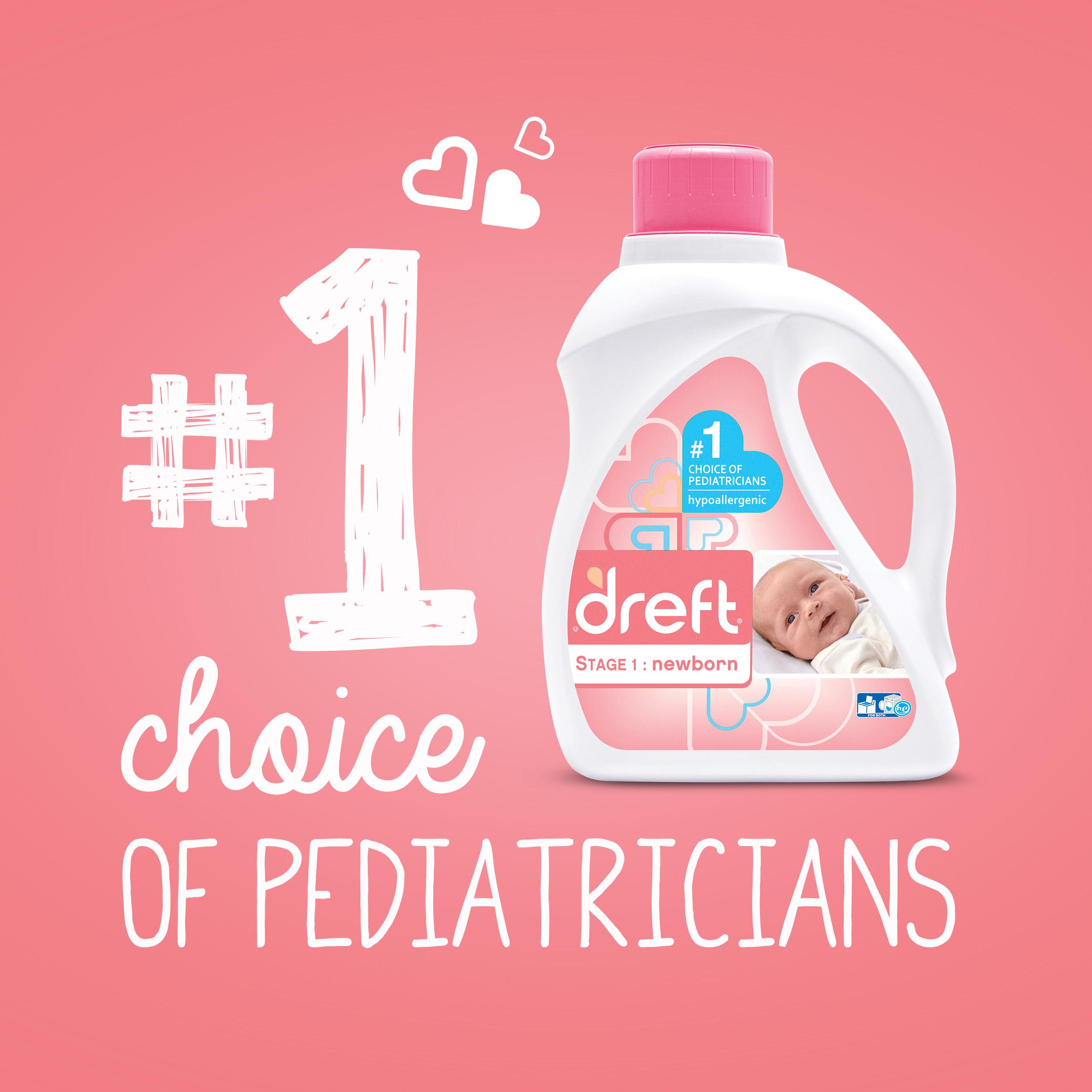 Dreft Stage 1 Newborn Liquid Laundry Detergent (HE), 50 oz