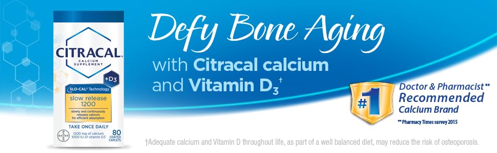Amazon.com: Citracal with Calcium D Slow Release 1200, 80-Count: Health ...