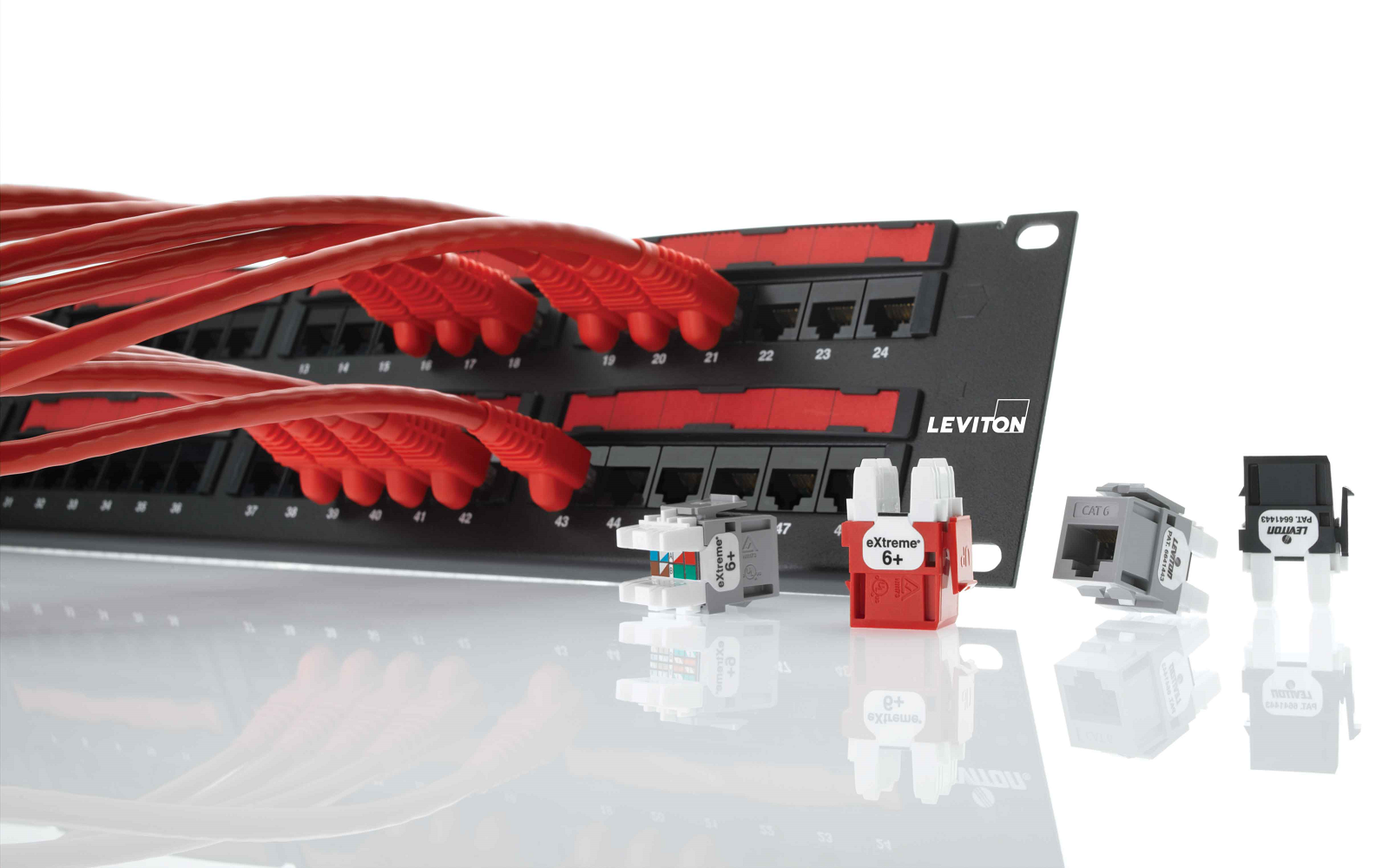 Leviton 61110-RW6 eXtreme 6+ QuickPort Connector, CAT 6, White ...