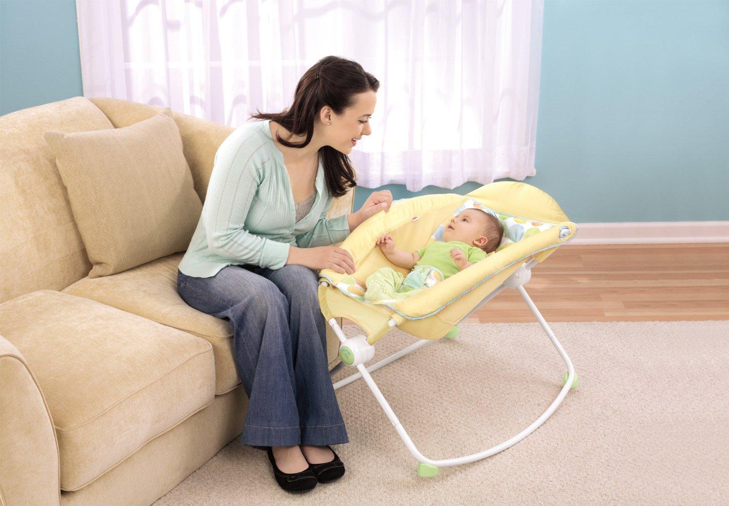 FisherPrice Newborn Rock n' Play Sleeper, Yellow Infant