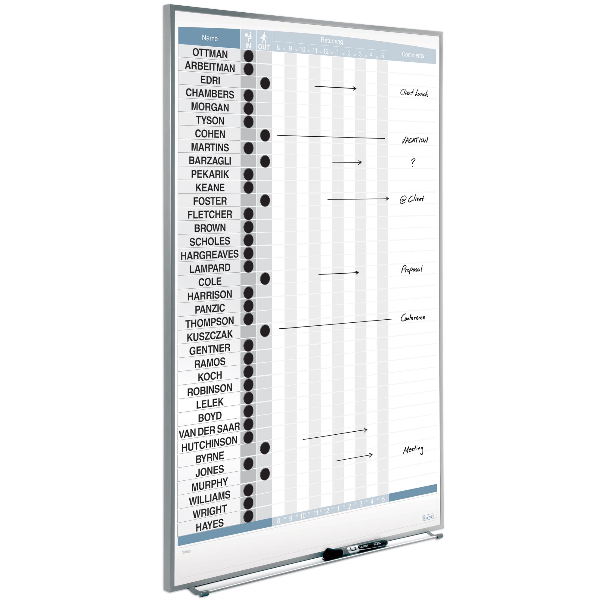 Quartet Matrix In/Out Board, 34 x 23 Inches,