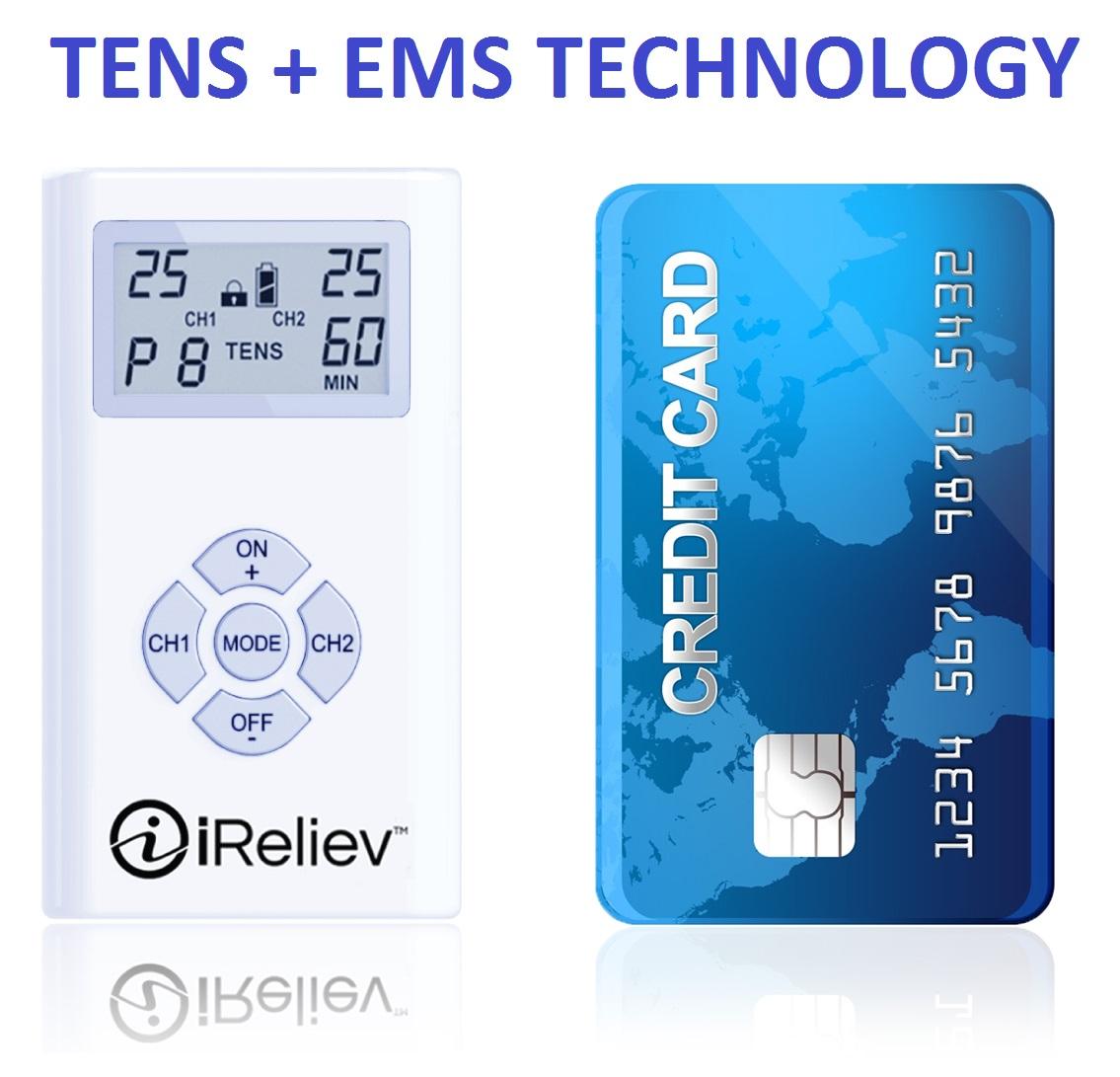 iReliev TENS + EMS Combination Unit Muscle Stimulator for