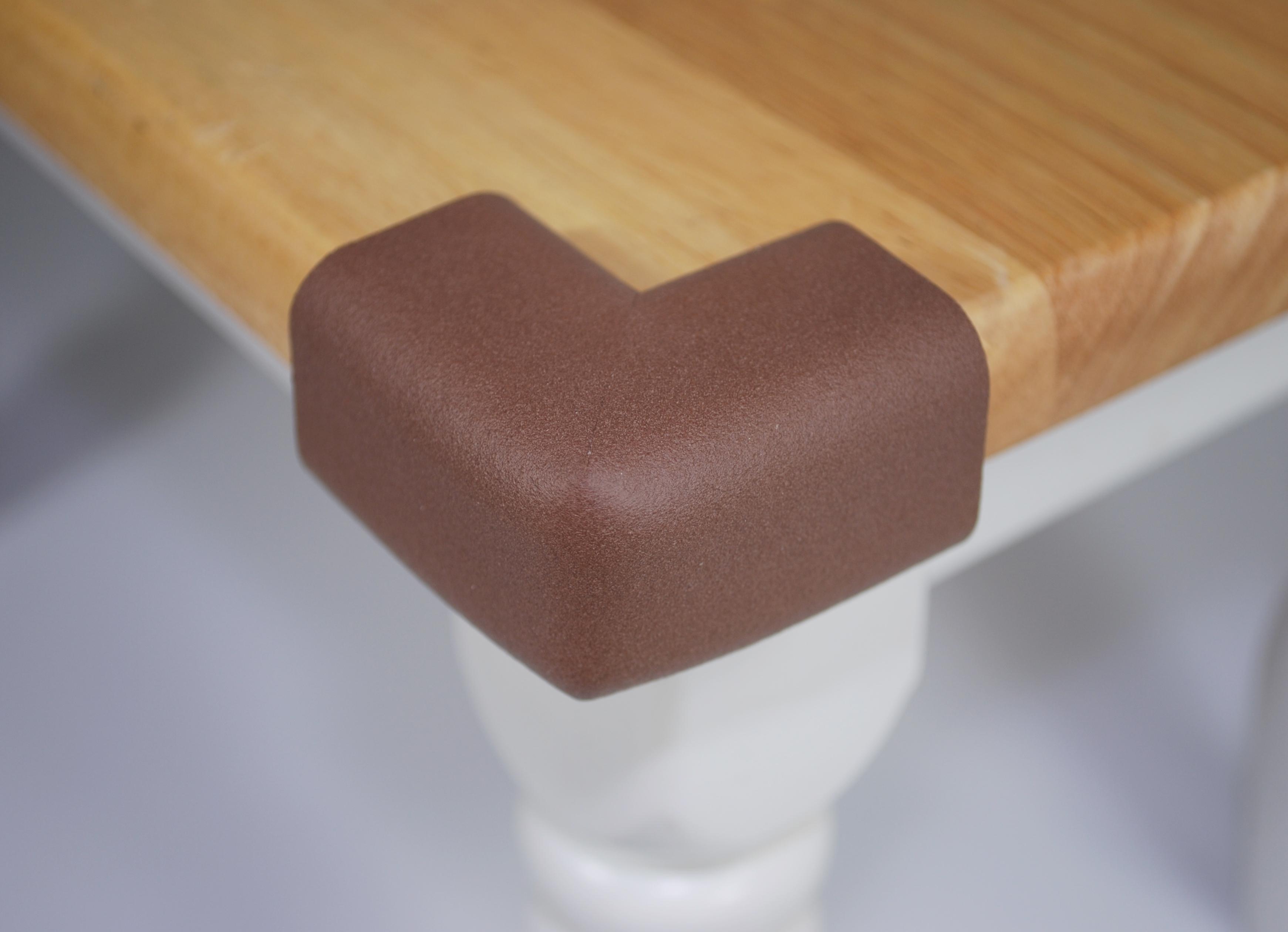 KidKusion 4 pack brown Toddler Corner Cushions, Brown