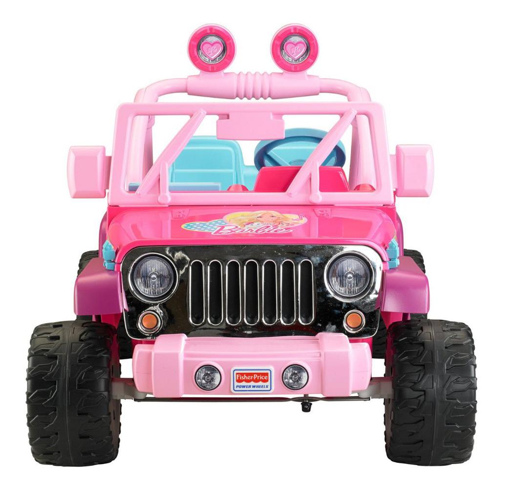 Power Wheels Barbie Jammin Jeep Wrangler, Dark Pink Toys