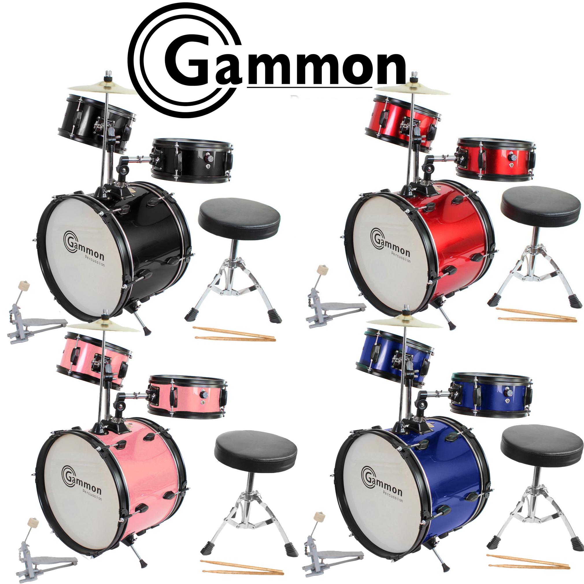 Drum Set Black Complete Junior Kid's Children's Size with