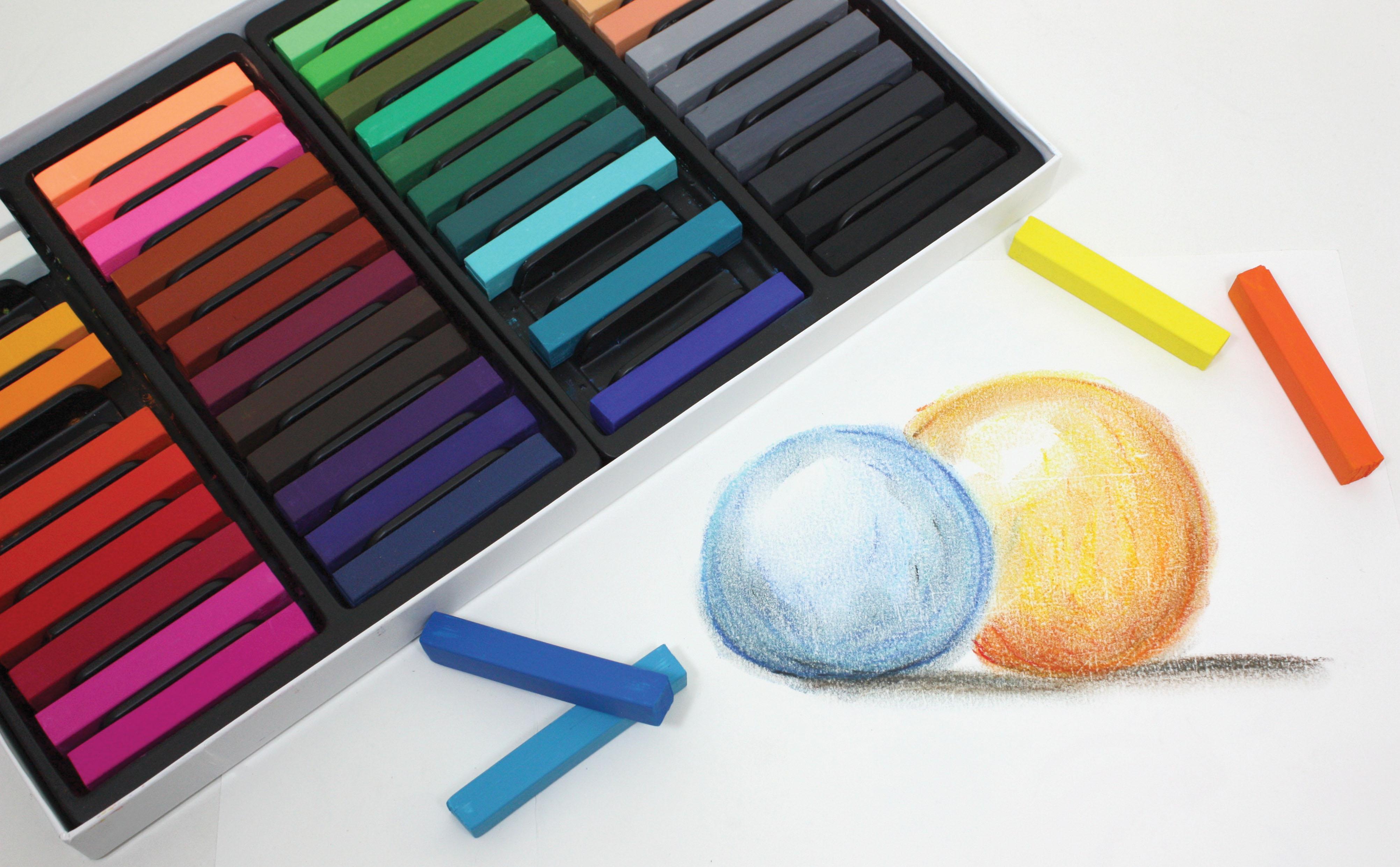 Sargent Art 224148 Colored Square Chalk Pastels, 48 Count